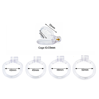Clear Cobra Chastity Cage - Nub