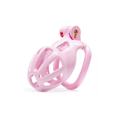 Pink Python Chastity Cage - Small