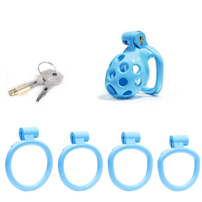 Blue Adder Chastity Cage - Nub