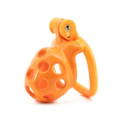 Orange Adder Chastity Cage - Nub