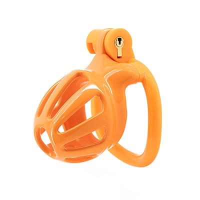 Python V7 Nub Orange Python Chastity Cage - Nub – Cobra Chastity Cages Australia