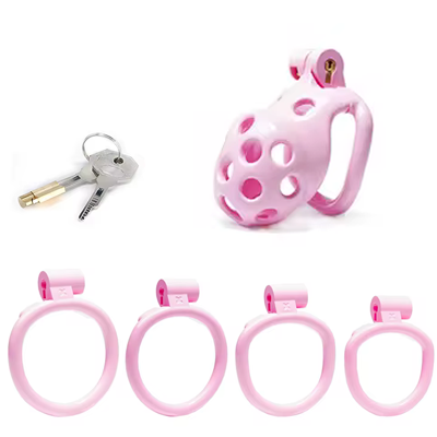 Pink Adder Chastity Cage - Small