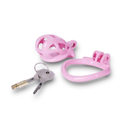 Pink Cobra Chastity Cage - Nub